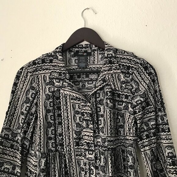 Style & Co. Petite 3/4 Sleeve Button Down Pleated Blouse - Picture 5 of 12